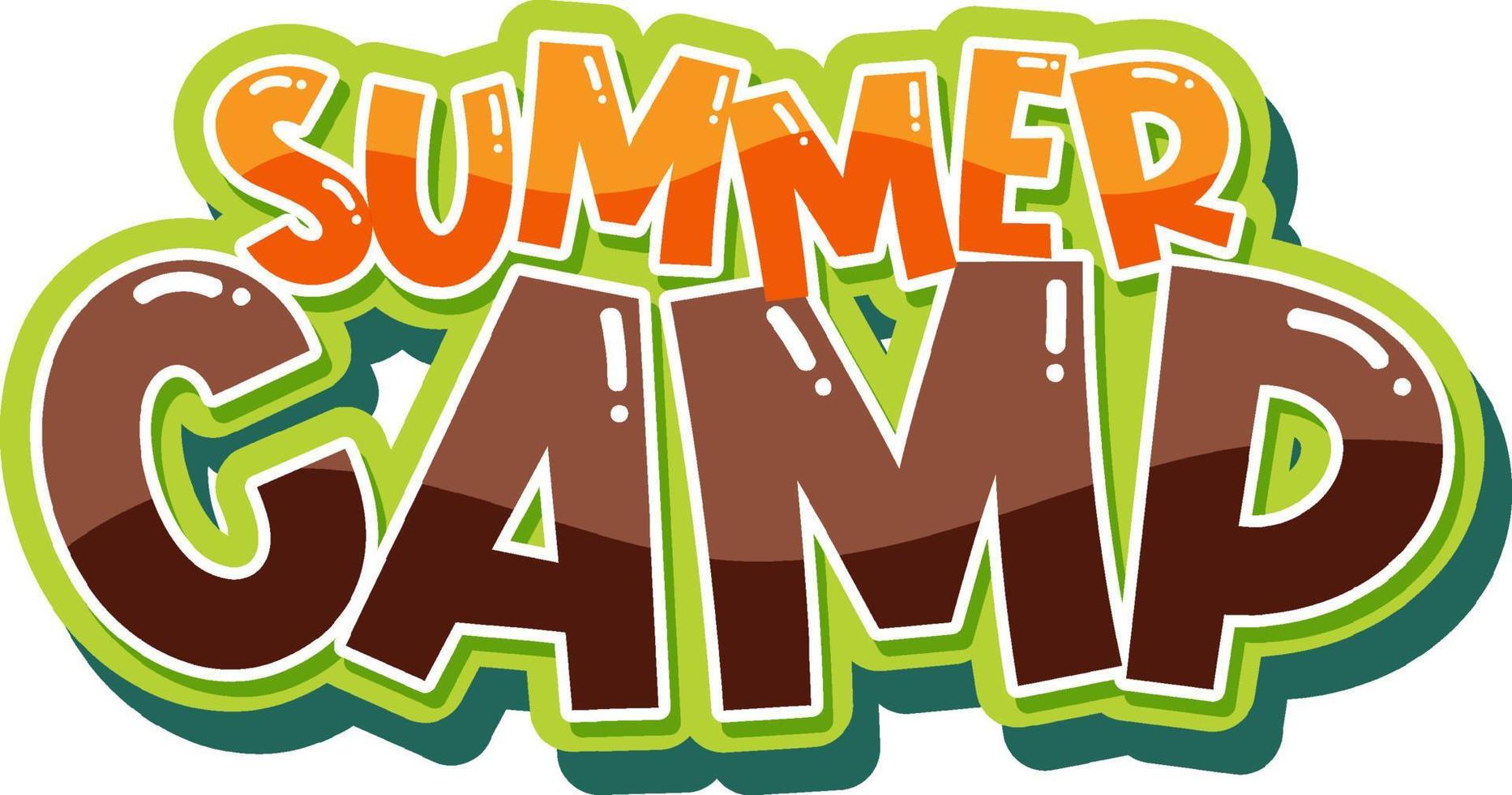 Font design for word summer camp vector