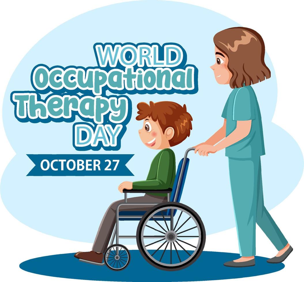 World Occupational Therapy Day Banner Design vector