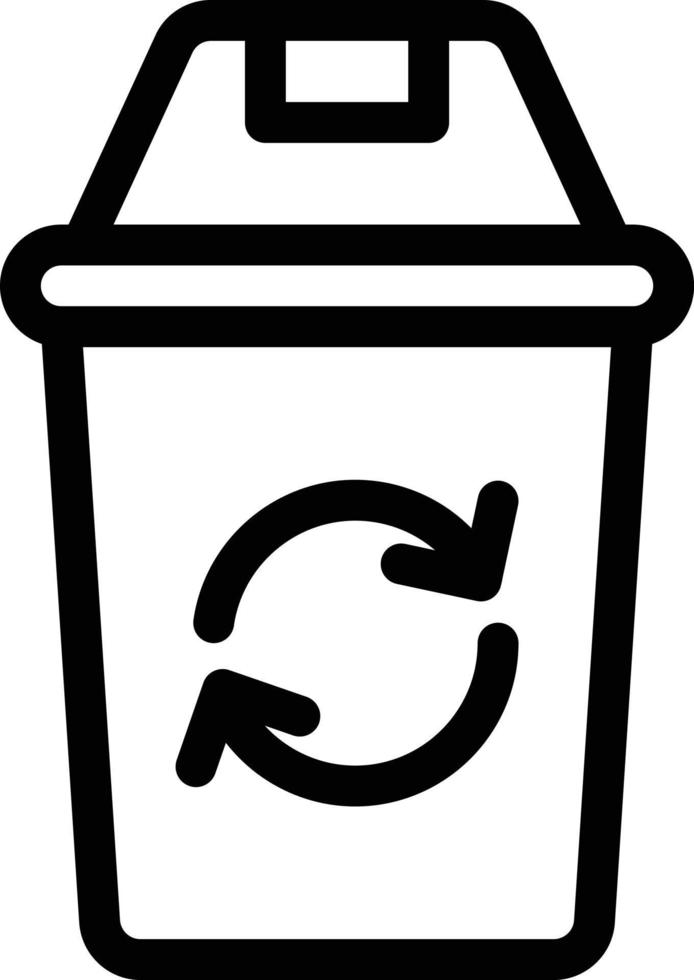 Ilustración de vector de papelera de reciclaje en un fondo. Símbolos de calidad premium. Iconos vectoriales para concepto y diseño gráfico.