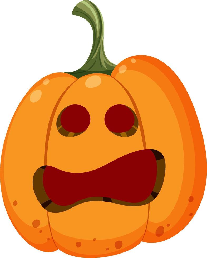 Halloween pumpkin cartoon style vector