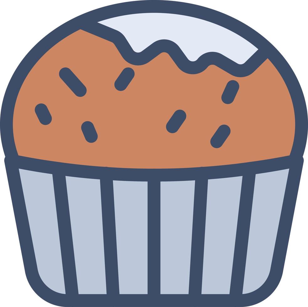 Ilustración de vector de muffin en un fondo. Símbolos de calidad premium. Iconos vectoriales para concepto y diseño gráfico.