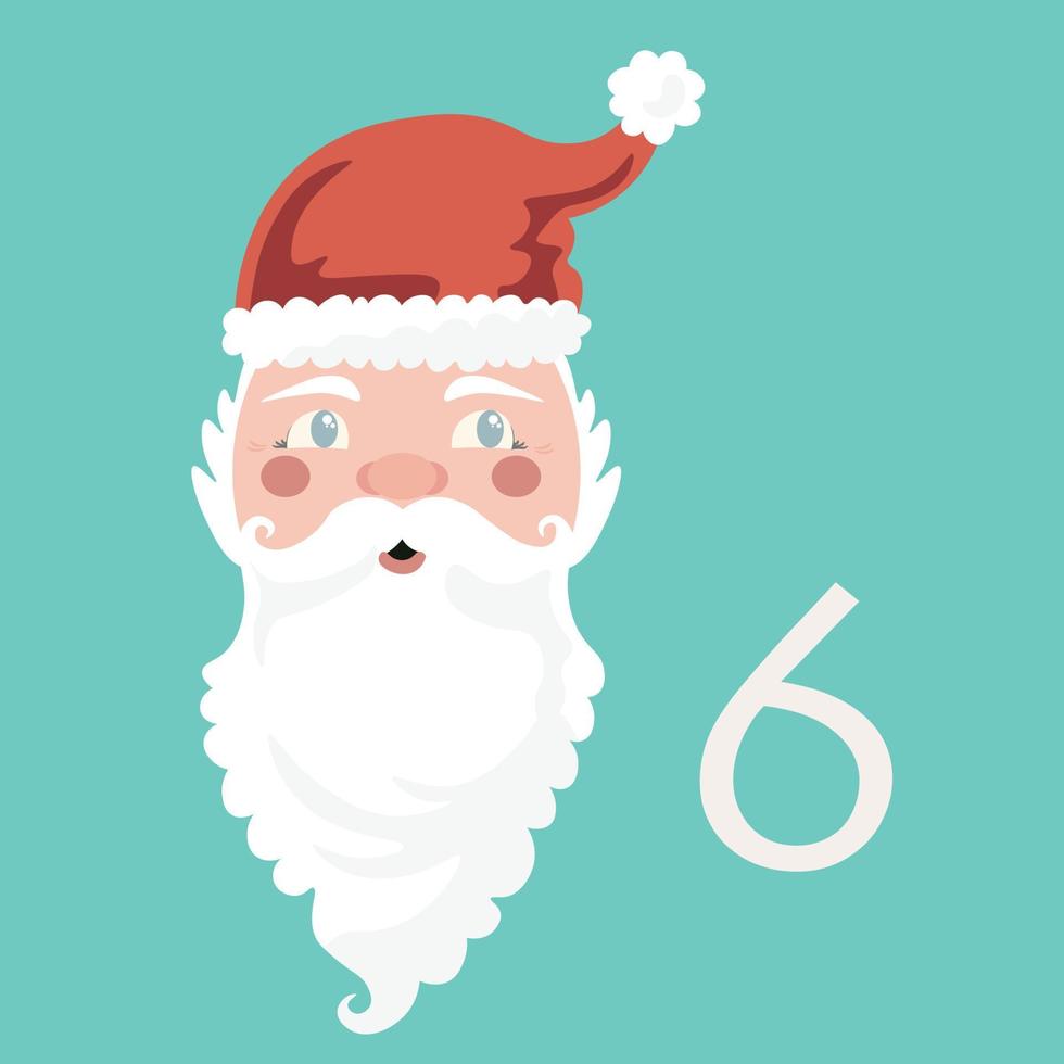 Advent calendar. Christmas poster elements vector