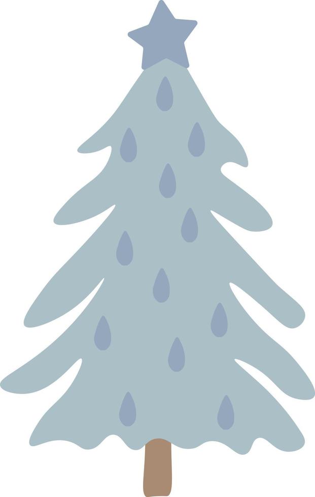 árbol de navidad al estilo del minimalismo en un fondo transparente blanco vector