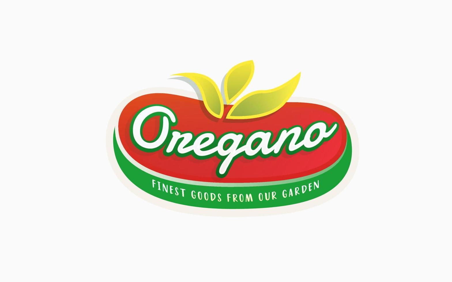 logotipo de supermercado. logotipo fresco para tienda de frutas y verduras verdes con hoja vector