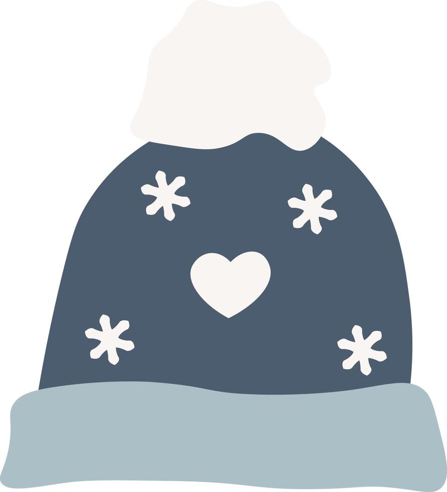 Christmas warm clothes mittens and hats in a white transparent background vector