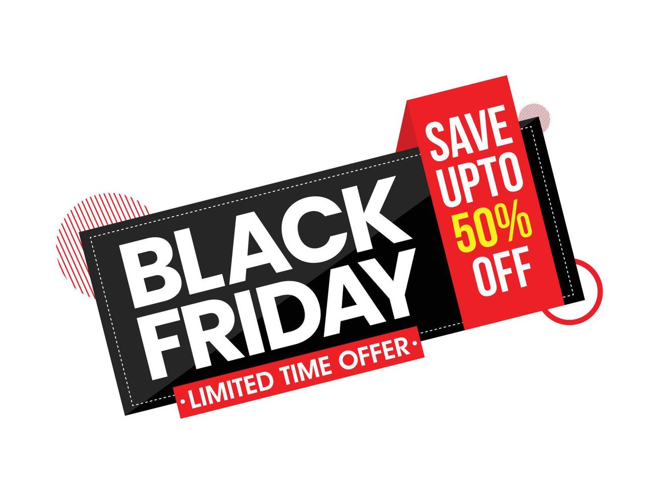 Black Friday Super Sale Tag Design Template vector