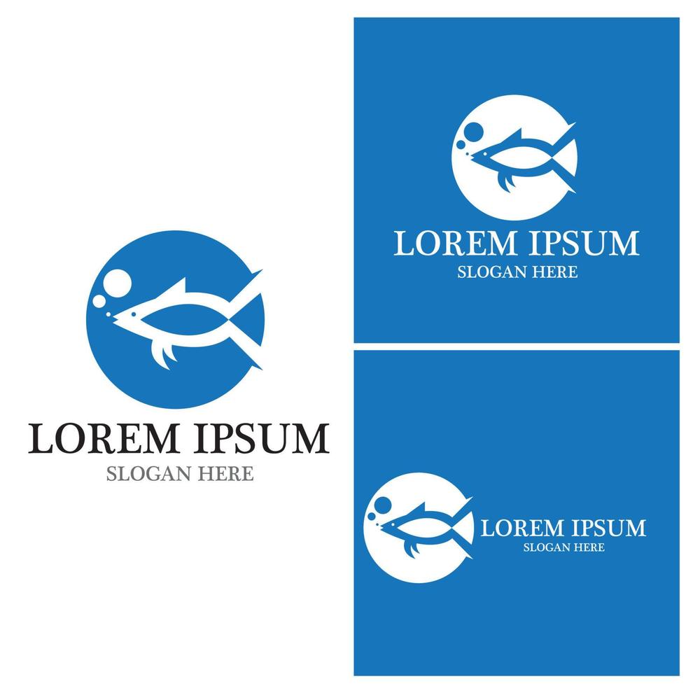 Fish logo template vector