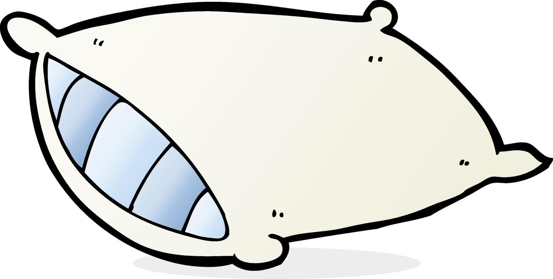 doodle cartoon pillow vector