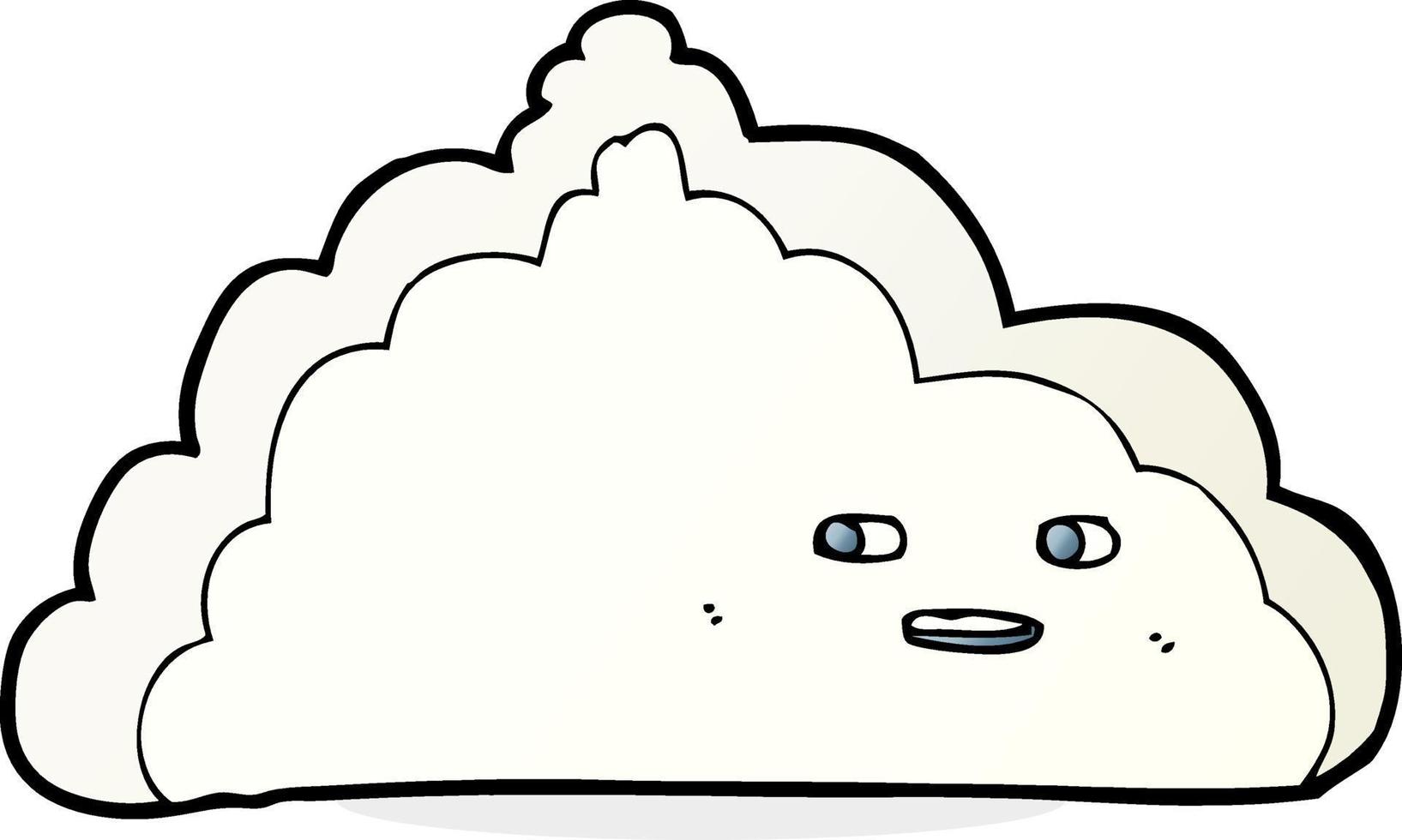 doodle character cartoon cloud vector