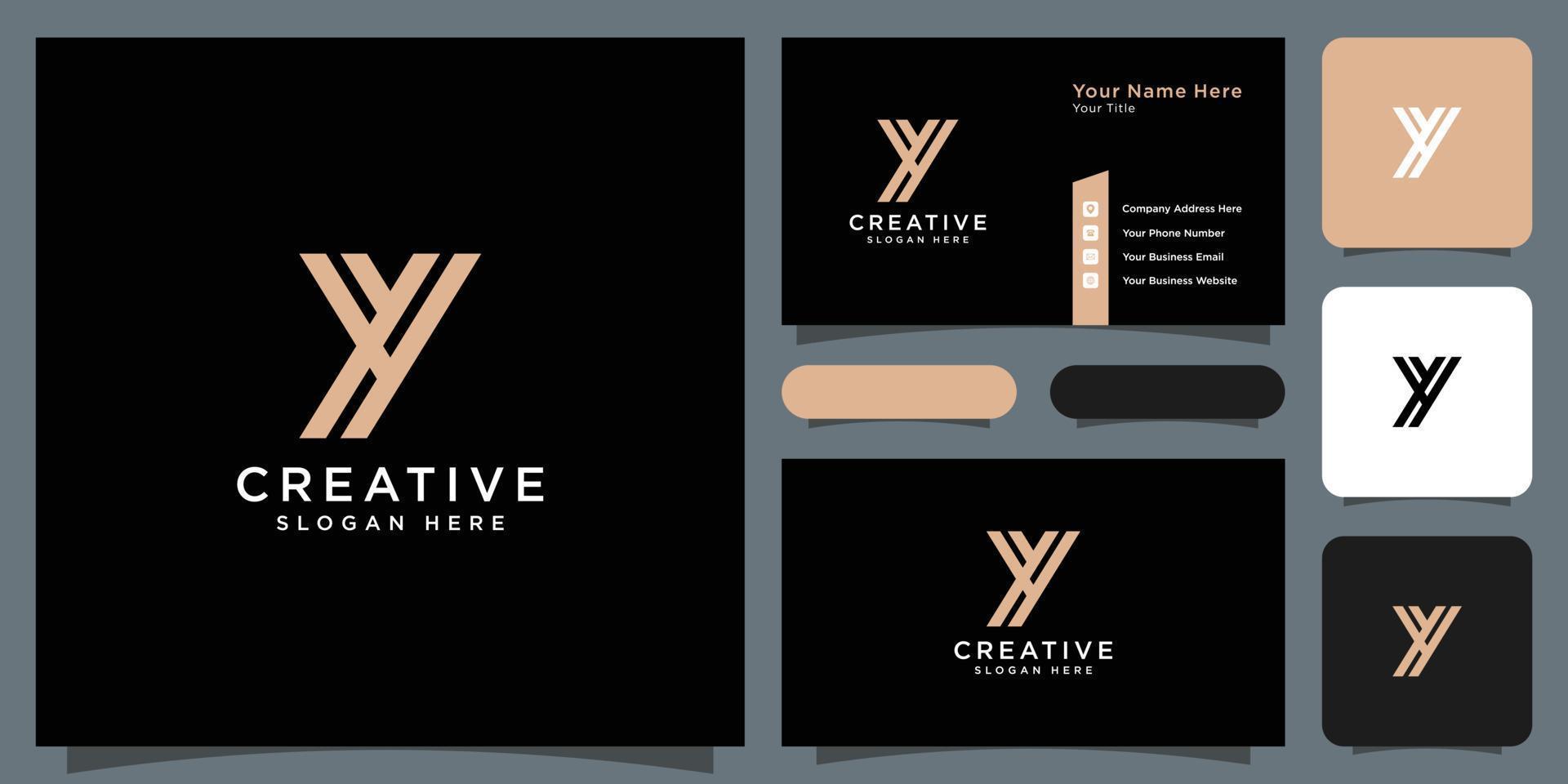 Letter Y logo icon design template vector