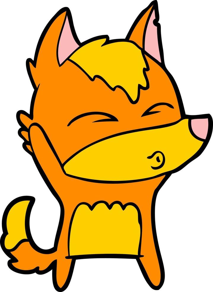 Cartoon fox character vector