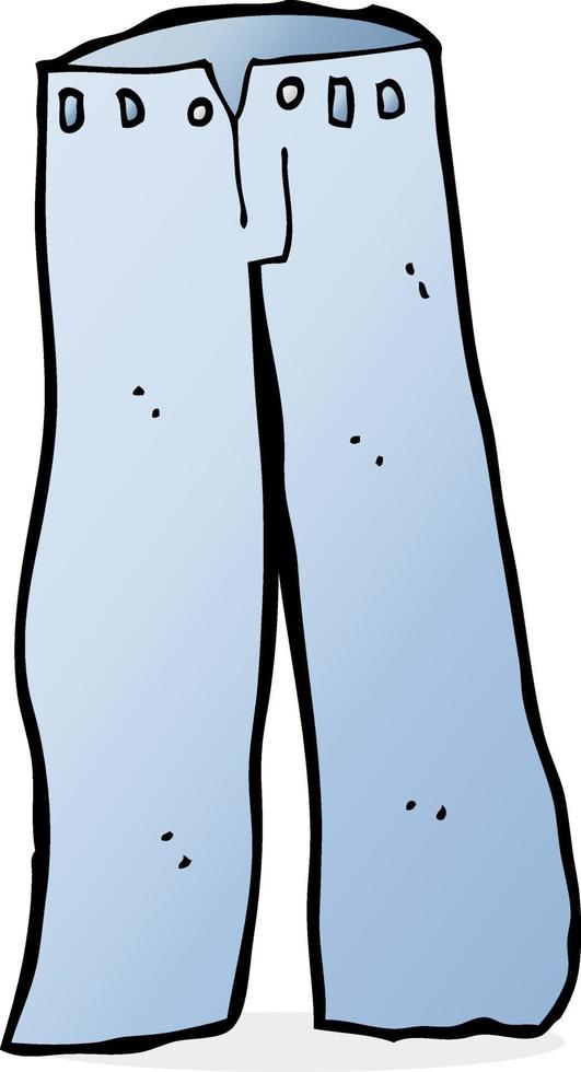 doodle cartoon jeans vector