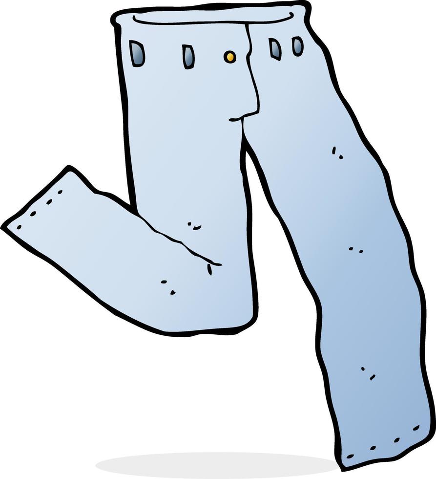 doodle cartoon jeans vector