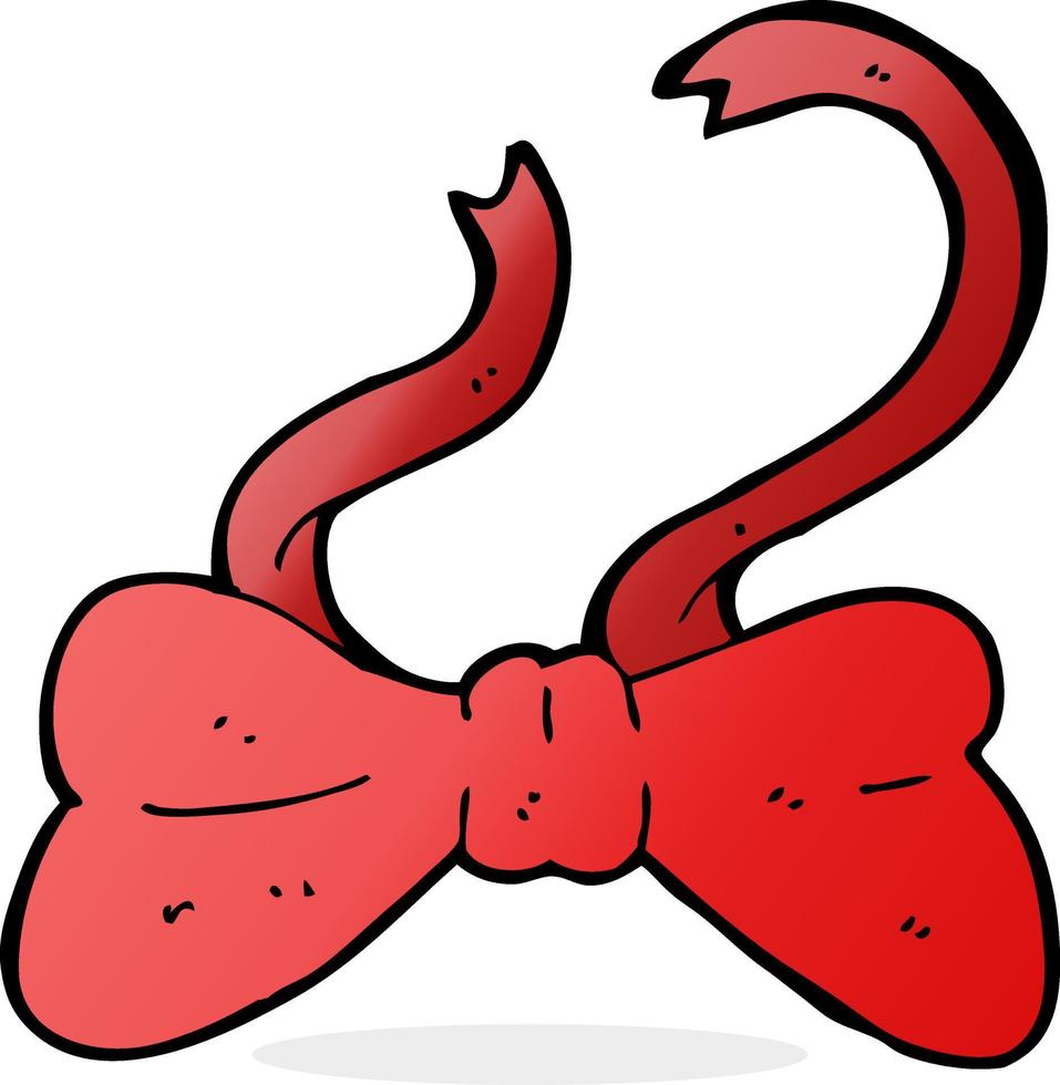 doodle cartoon bow vector