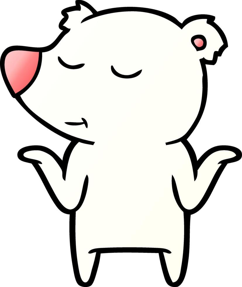 Cartoon polar bear character vector