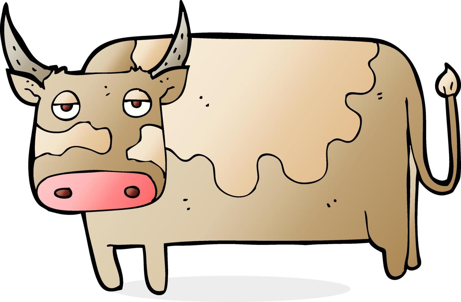 doodle character cartoon cow vector