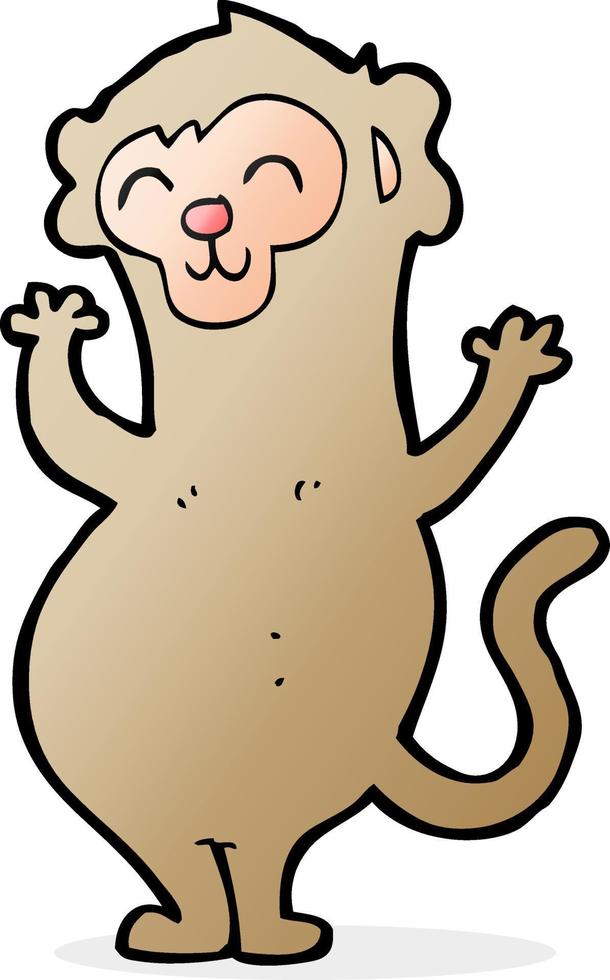 cartoon monkey doodle character vector