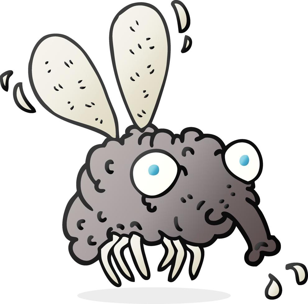 doodle character cartoon fly vector