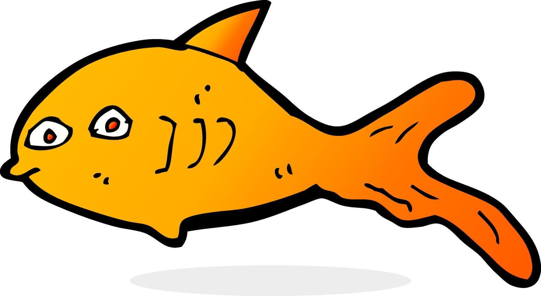 doodle character cartoon fish vector