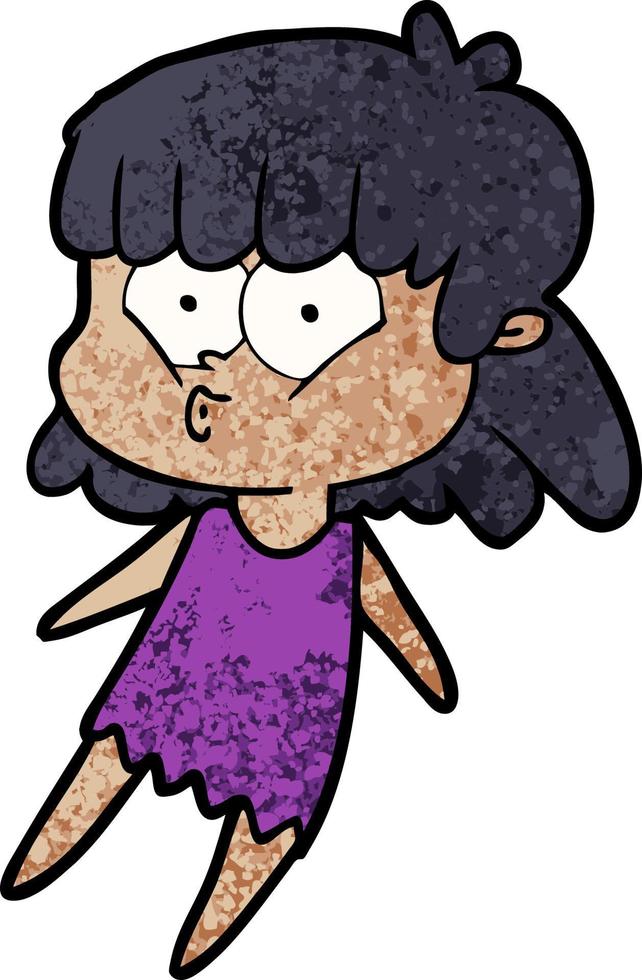 personaje de niña de dibujos animados vector