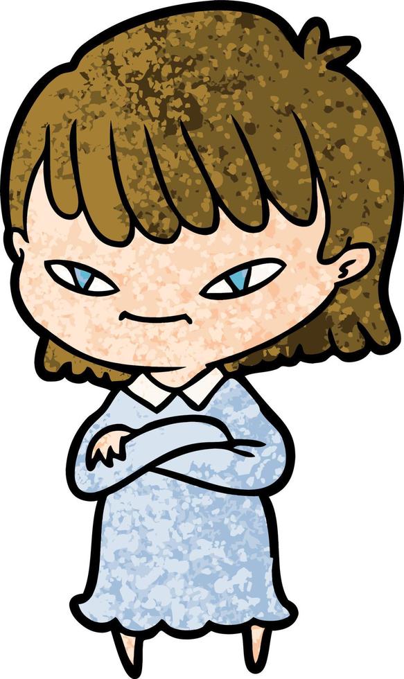Cartoon girl character vector