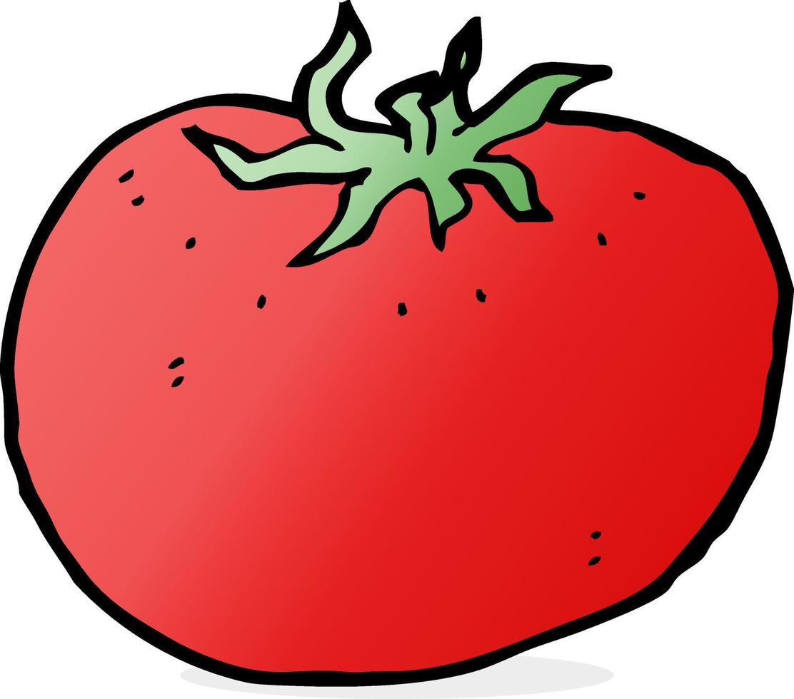 doodle cartoon tomato vector