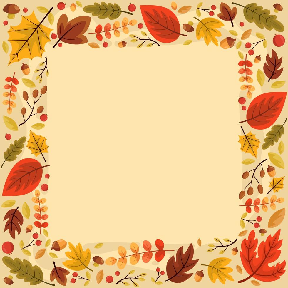 plano y simple hermoso otoño floral vector