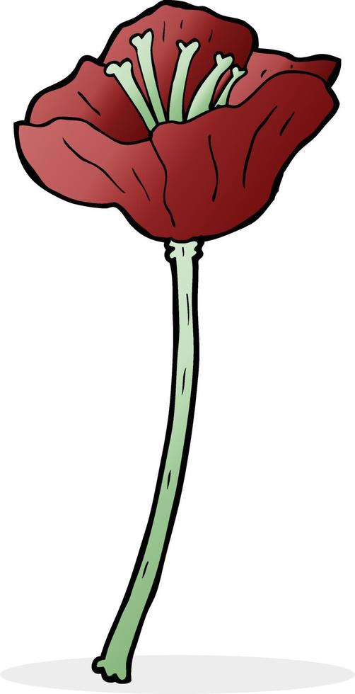 doodle cartoon flower vector