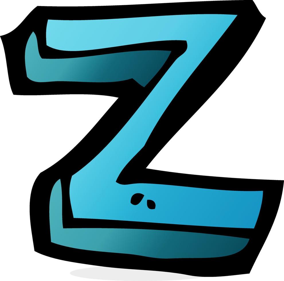 doodle cartoon letter Z vector