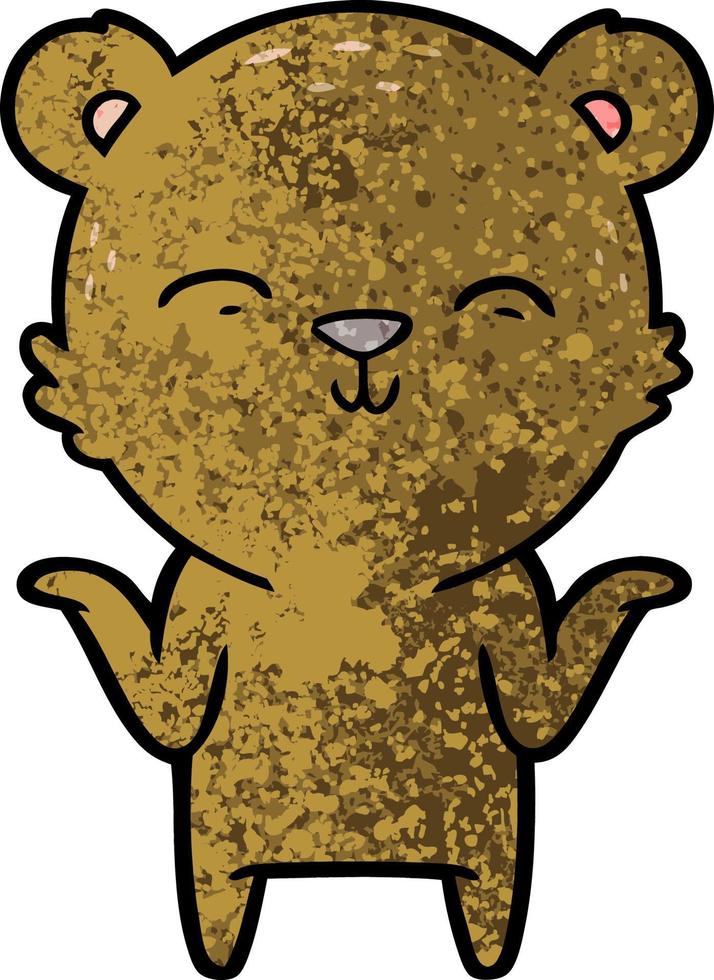 personaje de oso de dibujos animados vector