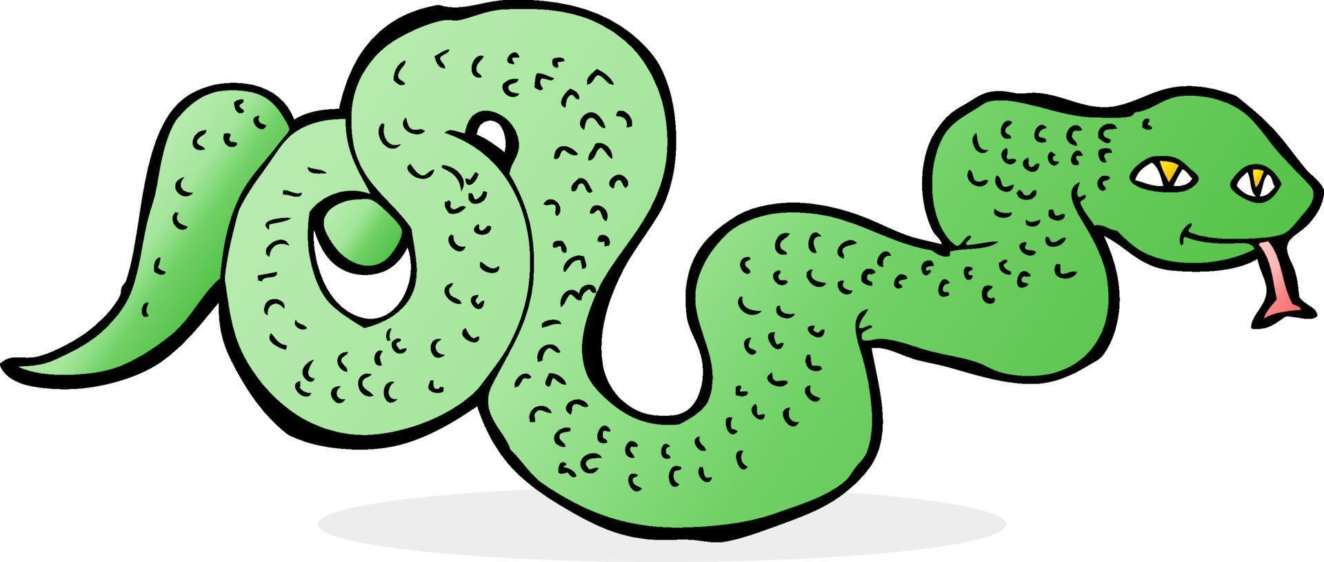 garabato, carácter, caricatura, serpiente vector