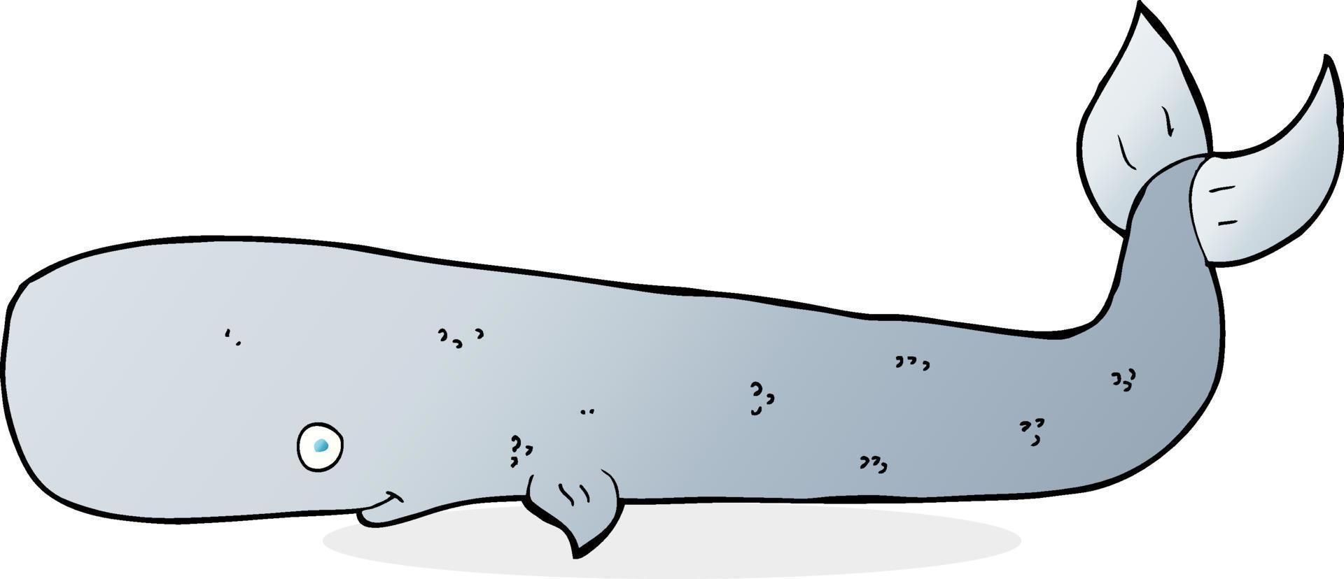 doodle character cartoon whale vector