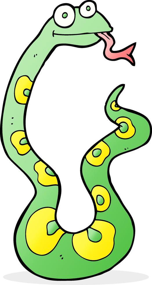 doodle character cartoon snake vector