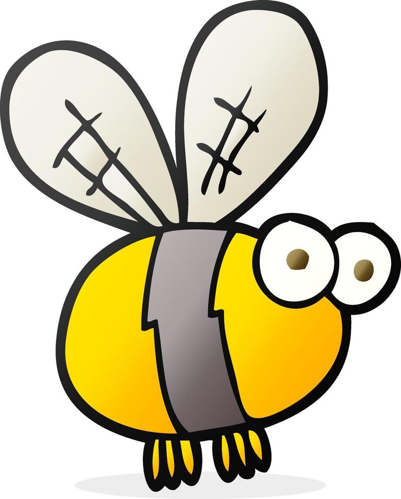 doodle character cartoon bee vector