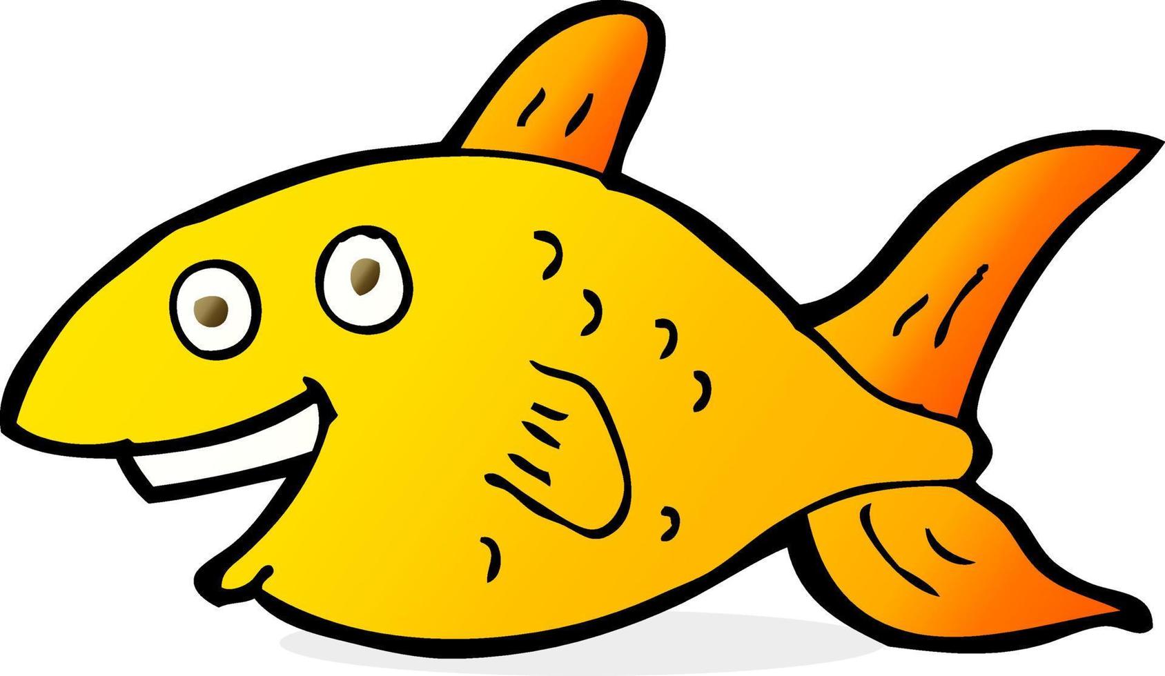 doodle character cartoon fish vector