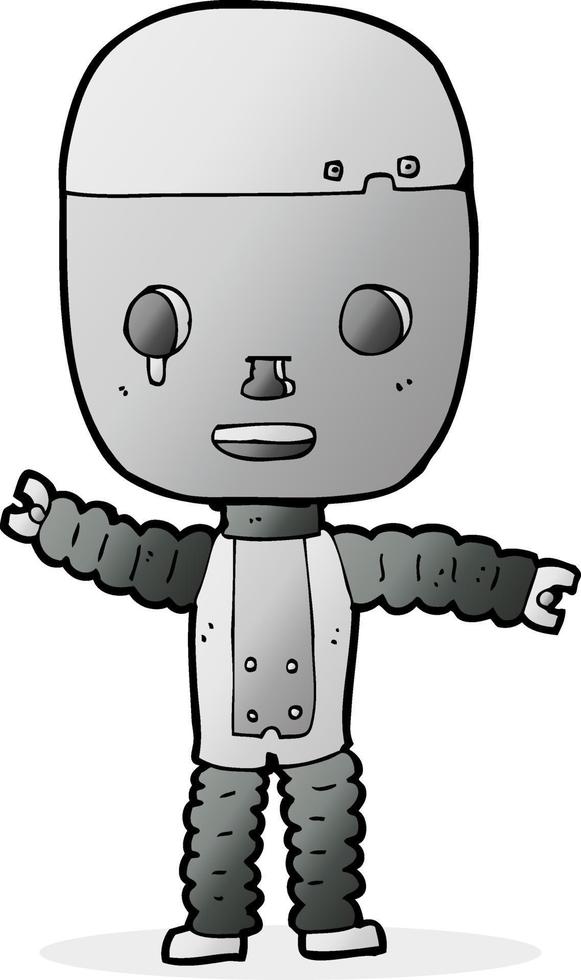 doodle character cartoon robot vector