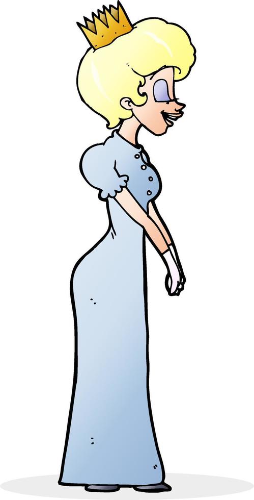doodle character cartoon princess vector