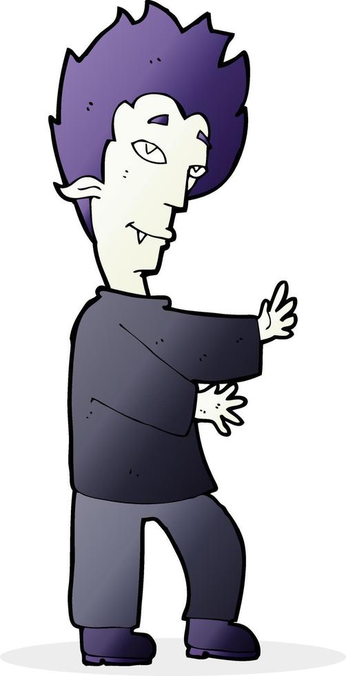 garabato, carácter, caricatura, vampiro vector