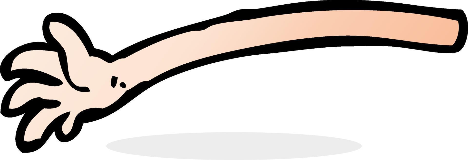 doodle cartoon arm vector