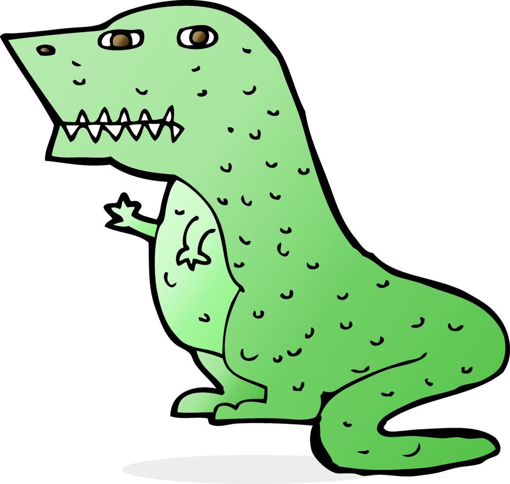 garabato, carácter, caricatura, dinosaurio vector