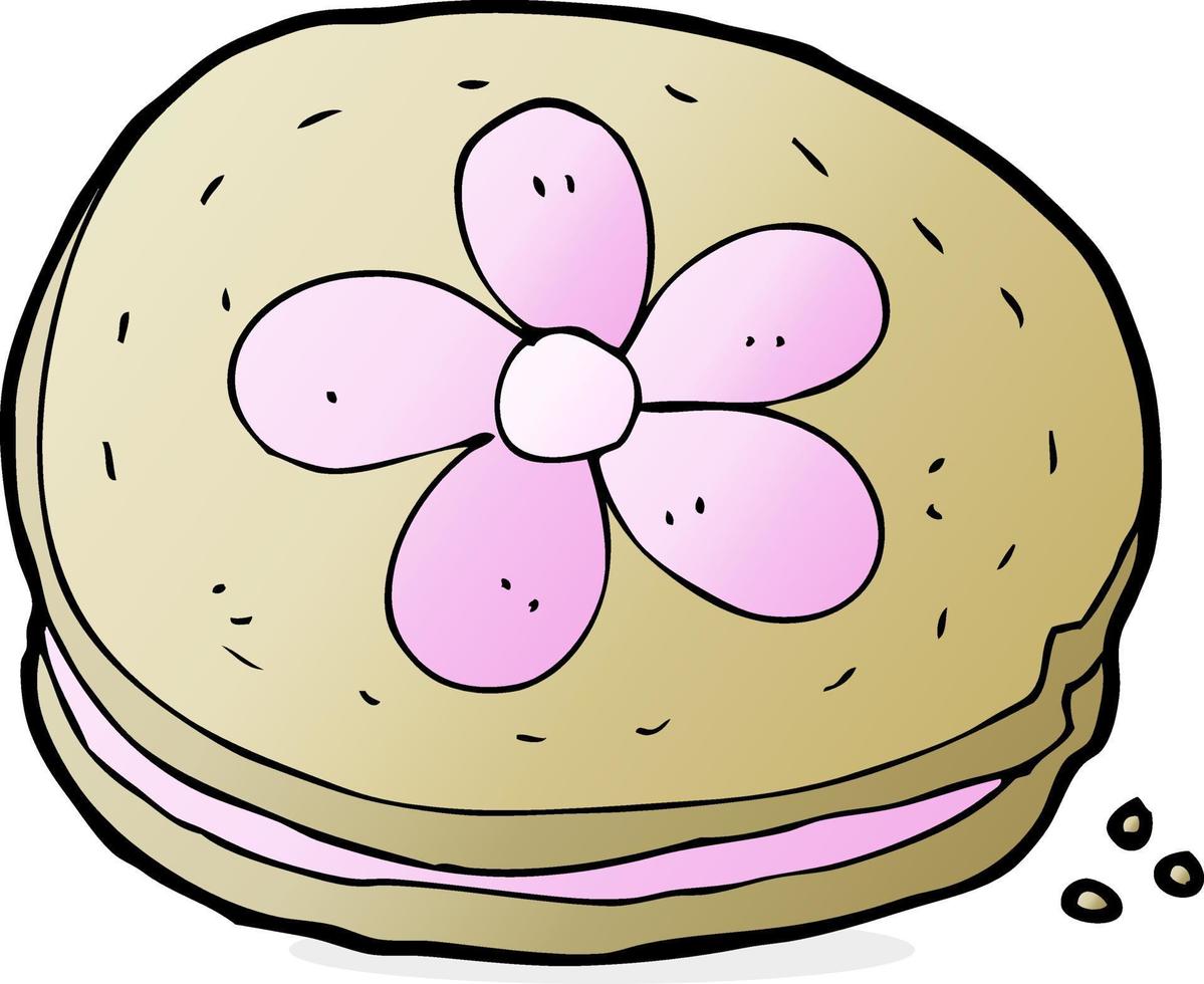 doodle cartoon biscuit vector