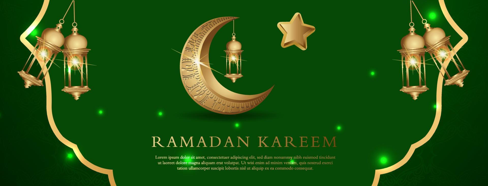 Ramadan Kareem islamic festival celebration cultural background vector