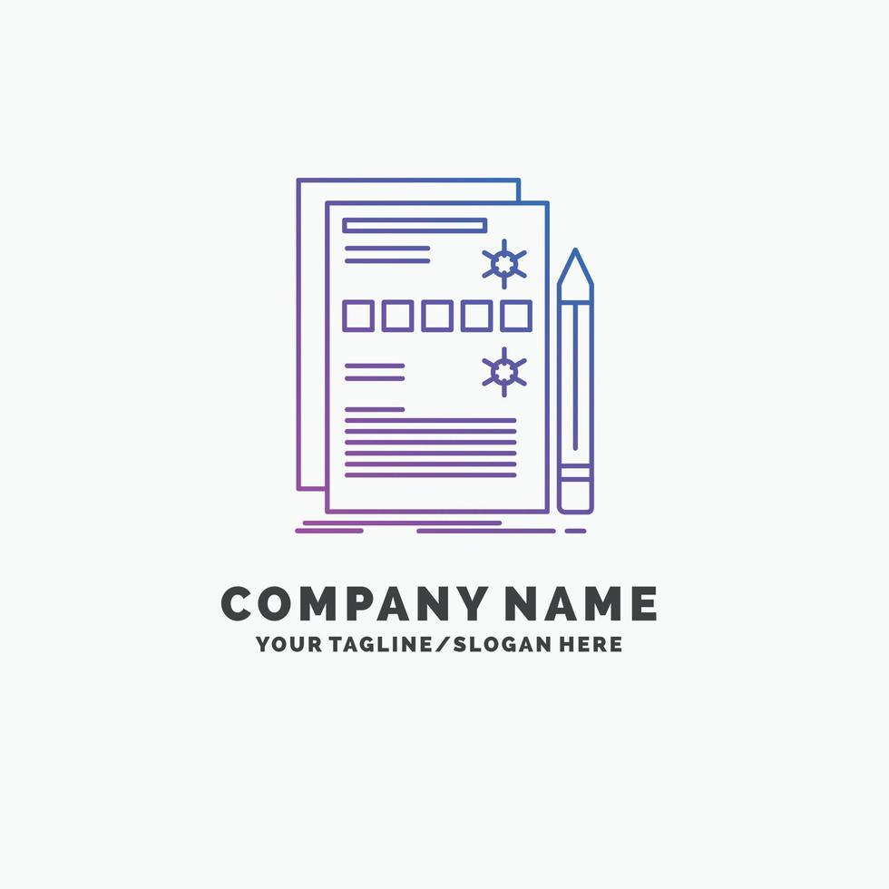 Component. data. design. hardware. system Purple Business Logo Template. Place for Tagline vector