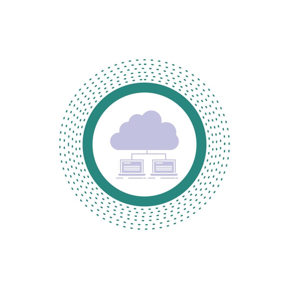 cloud. network. server. internet. data Glyph Icon. Vector isolated illustration