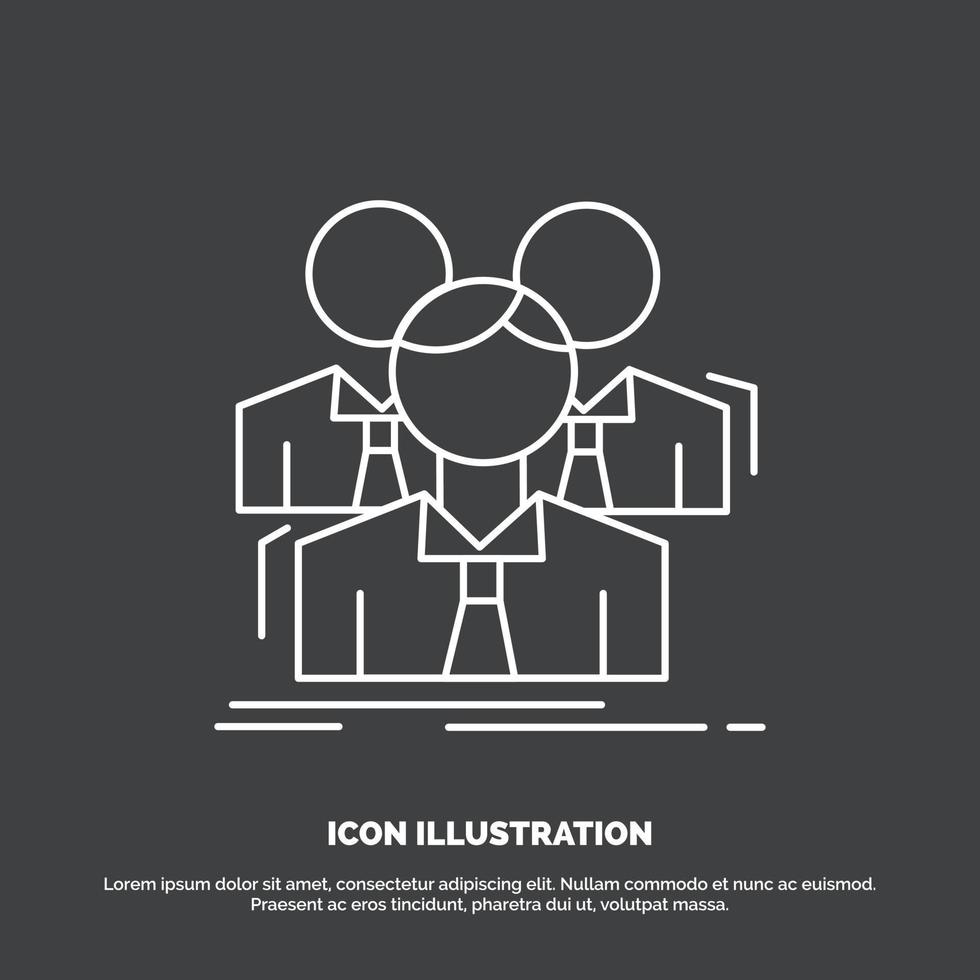 Team. teamwork. Business. Meeting. group Icon. Line vector symbol for UI and UX. website or mobile application