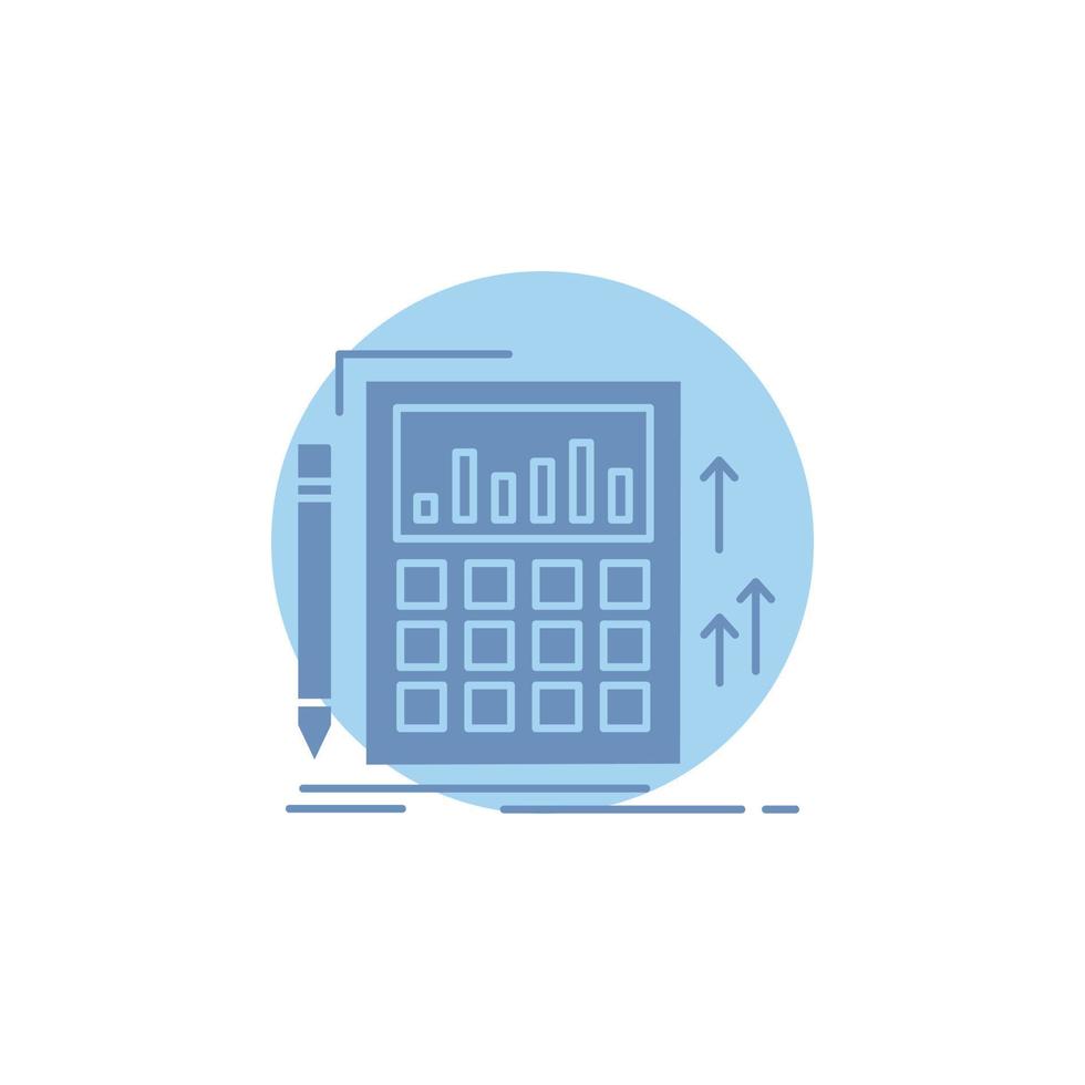 Accounting. audit. banking. calculation. calculator Glyph Icon. vector