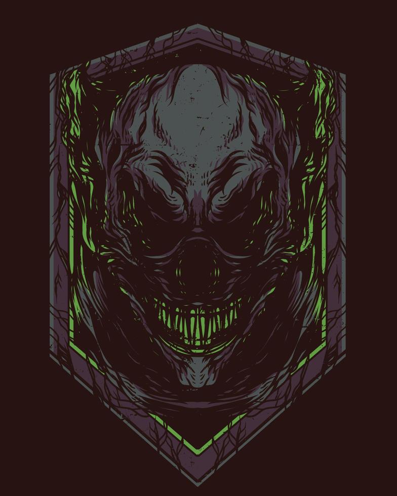 joker head figure vector illustration artwork that looks really scary