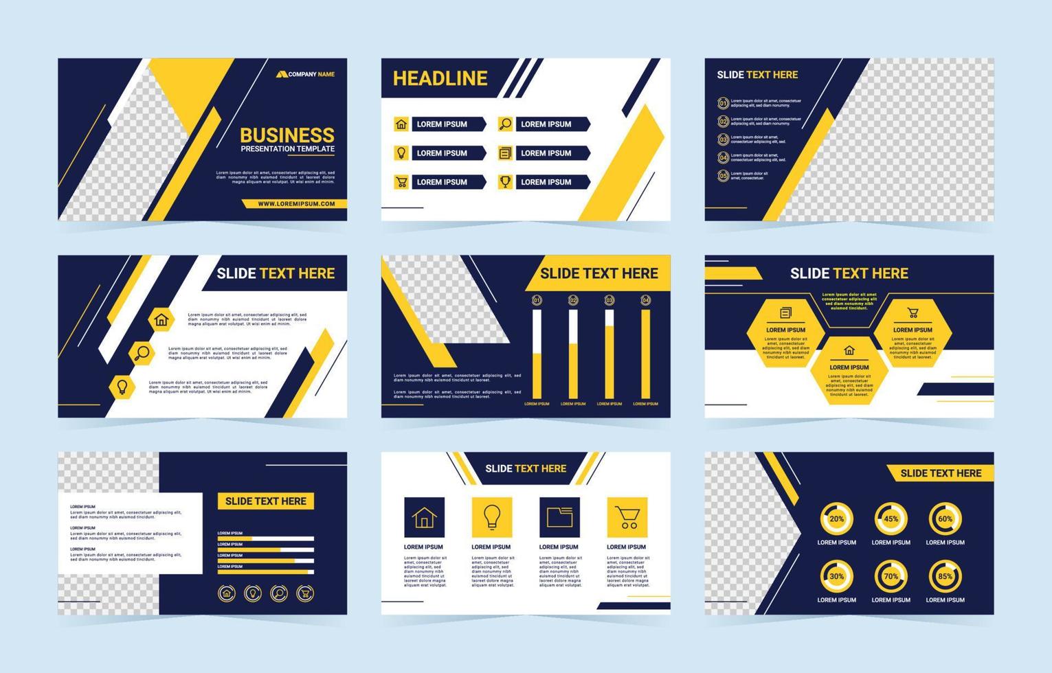 plantilla de presentación de negocios corporativos vector
