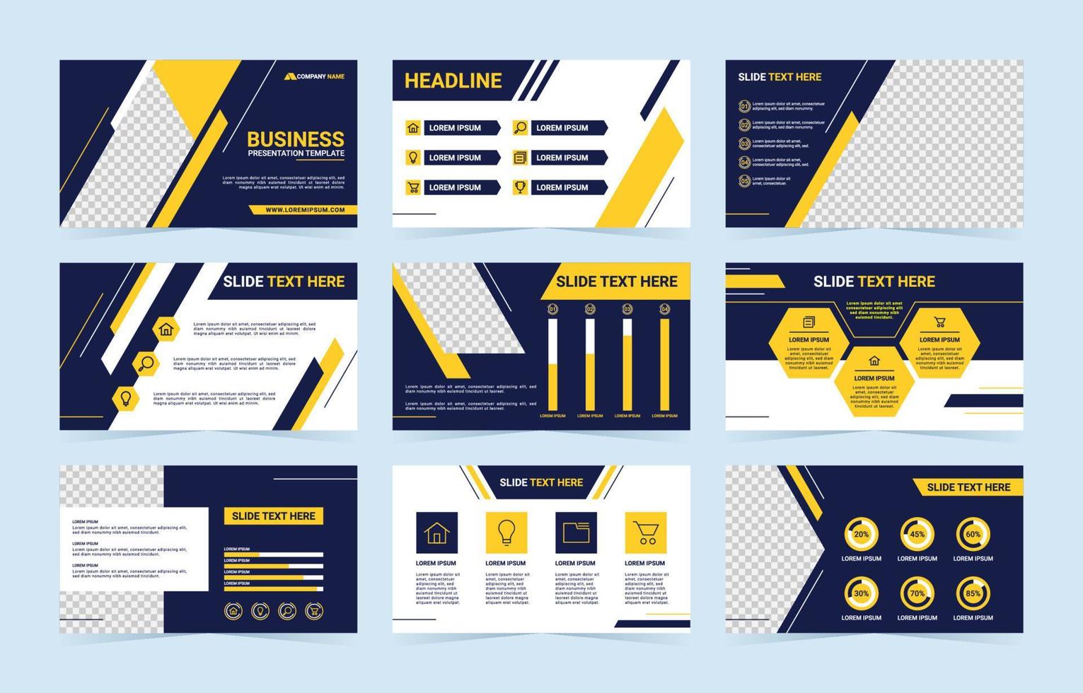 Corporate Business Presentation Template vector