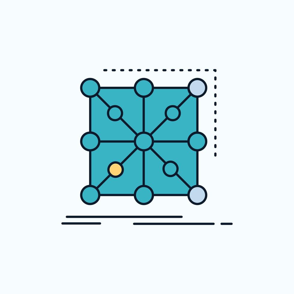 Data. framework. App. cluster. complex Flat Icon. green and Yellow sign and symbols for website and Mobile appliation. vector illustration